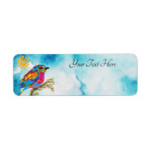 Het mooie en kleurrijke etiket van het vogeladres (Voorkant)