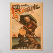 Het mooie Evangeline "Lone Fisherman" van Rijst Poster (Voorkant)