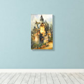 Het mooie Fairy Tale Castle van Hanns Bolz Wrapped Canvas Afdruk (Insitu (Houten vloer))