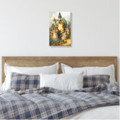 Het mooie Fairy Tale Castle van Hanns Bolz Wrapped Canvas Afdruk (Insitu (Slaapkamer))