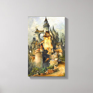 Het mooie Fairy Tale Castle van Hanns Bolz Wrapped Canvas Afdruk