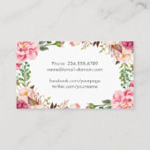 Het mooie Floral Afstuderen het Afstuderen van stu Contactkaartje (Achterkant)