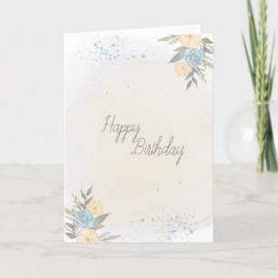 Het mooie Floral-thema Birthday Kaart