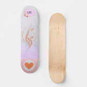 Het mooie Girl Monogrammed Skateboard (Voorkant)