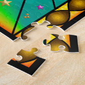 Het mooie Glas in lood Church Window Puzzle Legpuzzel (Zijkant)