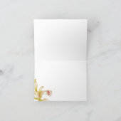 Het mooie Huwelijk van Orchideeën dankt u kaardt Bedankkaart (Binnen)