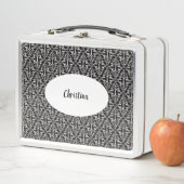 Het mooie Klassieke Zwarte Witte Gescrolde Patroon (In situ)