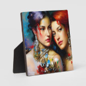 Het mooie, kleurrijke schilderij fotoplaat (Voorkant)