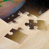 Het mooie, kleurrijke schilderij legpuzzel (Zijkant)