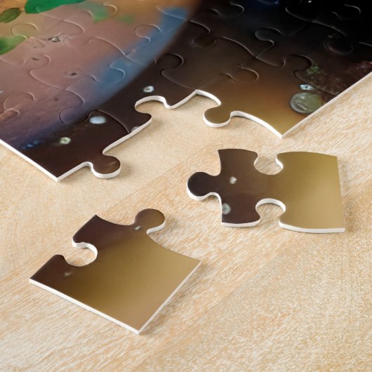 Het mooie, kleurrijke schilderij legpuzzel (Zijkant)