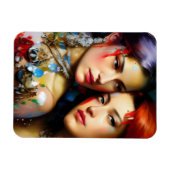 Het mooie, kleurrijke schilderij magneet (Horizontaal)