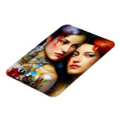 Het mooie, kleurrijke schilderij magneet (Linkerzijde)