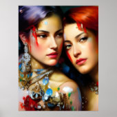 Het mooie, kleurrijke schilderij poster (Voorkant)