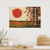 Het mooie landschap in de herfst poster (Keuken)