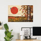 Het mooie landschap in de herfst poster (Thuiskantoor)