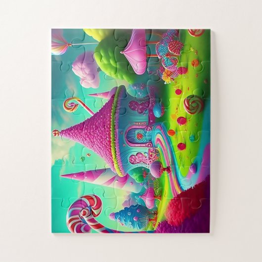 Het mooie landschap van Candyland Legpuzzel (Verticaal)