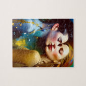 Het mooie lesbische overdekte kleurrijke schilderi legpuzzel (Horizontaal)