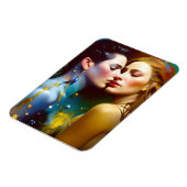 Het mooie lesbische overdekte kleurrijke schilderi magneet (Linkerzijde)