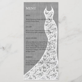 Het mooie Linen Vrijgezellenfeest-menu Menu