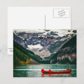 Het mooie Louise-meer in Canada, Briefkaart (Voorkant / Achterkant)