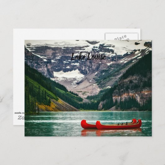 Het mooie Louise-meer in Canada, Briefkaart (Voorkant / Achterkant)