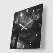 Het mooie meer in de Maan Light GRAY HANDS Vierkante Klok (Hoek)