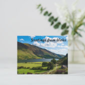 Het mooie meer in Snowdonia op de zomer Briefkaart (Staand voorkant)