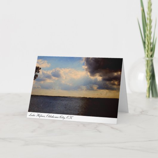 Het Mooie Meer van het wenskaart ~ & het Kaart (Voorkant)