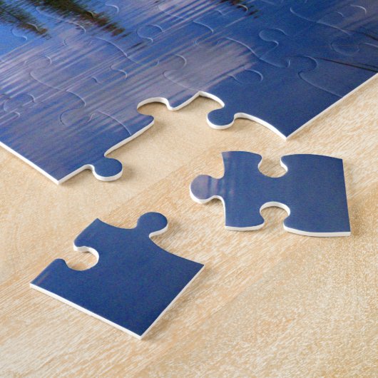 Het mooie meerlandschap legpuzzel (Zijkant)