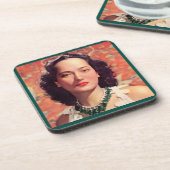 het mooie Merle Oberon Bier Onderzetter (Linkerzijde)