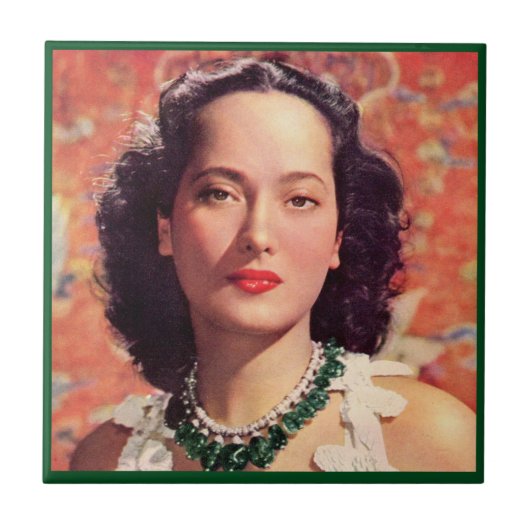 het mooie Merle Oberon Tegeltje (Voorkant)