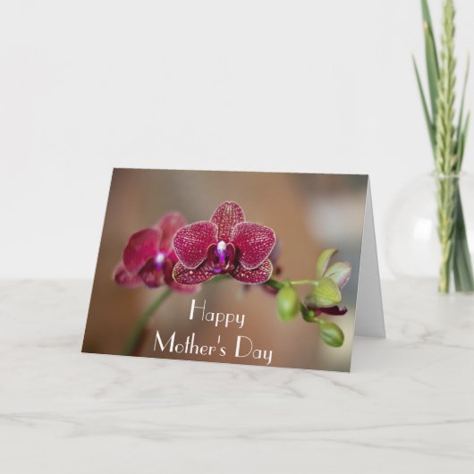 Het mooie Moederdag van de Orchidee Kaart (Voorkant)