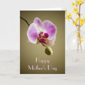 Het mooie Moederdag van de Orchidee Kaart (Gele Bloem)