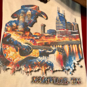 Het mooie Nashville is Music City Tri-Blend Shirt