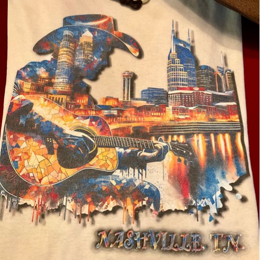 Het mooie Nashville is Music City Tri-Blend Shirt