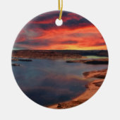 Het mooie natuur van het meer Powell Keramisch Ornament (Voorkant)