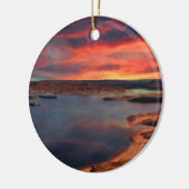 Het mooie natuur van het meer Powell Keramisch Ornament (Links)