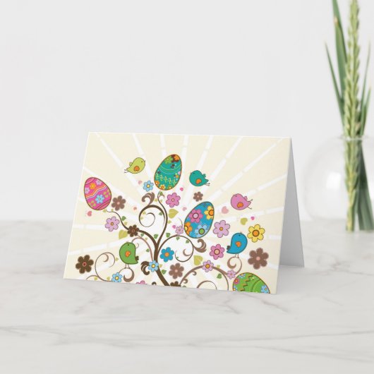 Het mooie Ontwerp van de Eieren van het Oosten! Feestdagen Kaart (Voorkant)