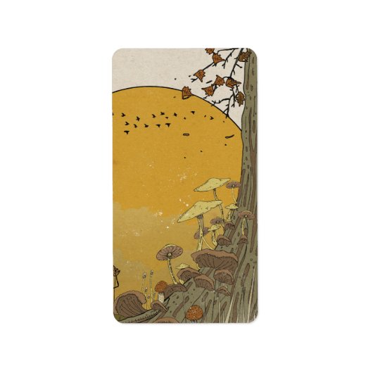 Het mooie oude bos etiket (Voorkant)