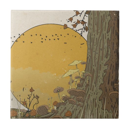 Het mooie oude bos tegeltje (Voorkant)