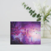 Het mooie Paarse Kasteel van de Fantasie van het Briefkaart (Staand voorkant)