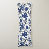 Het mooie patroon van Clematis Vine Floral Waterve Lichaamskussen (Achterkant (Verticaal))