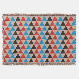 Het mooie patroon zwart rood blauw van de Driehoek Deken