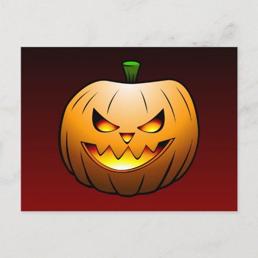 Het mooie pompoengesicht Jack O'lantern Briefkaart (Voorkant)