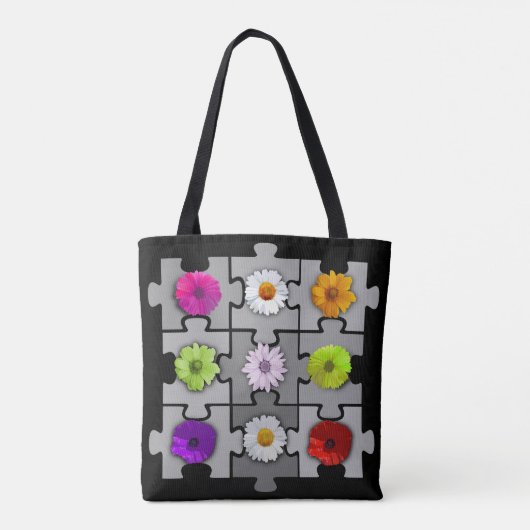 Het mooie Poppy Flower en Gerberas Pattern Tote Bag (Achterkant)