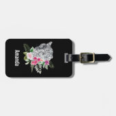 Het mooie portret van de Leopard-kop in de Waterve Bagagelabel (Voorkant horizontaal)