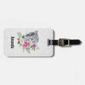 Het mooie portret van de Leopard-kop in de Waterve Bagagelabel (Voorkant horizontaal)