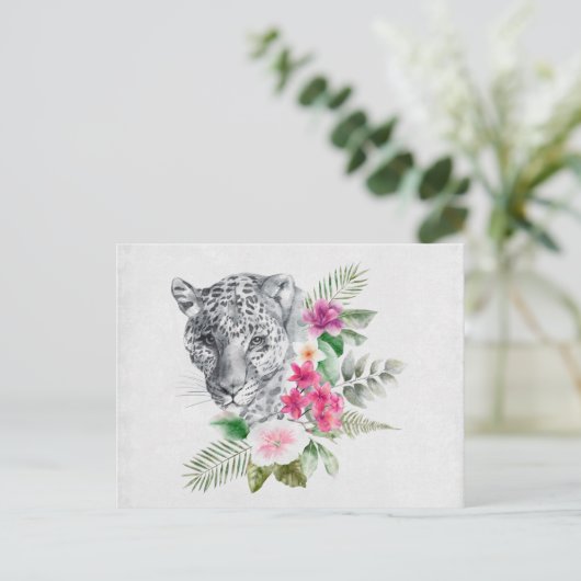 Het mooie portret van de Leopard-kop in de Waterve Briefkaart (Staand voorkant)