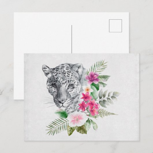 Het mooie portret van de Leopard-kop in de Waterve Briefkaart (Voorkant / Achterkant)