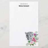 Het mooie portret van de Leopard-kop in de Waterve Briefpapier (Voorkant)